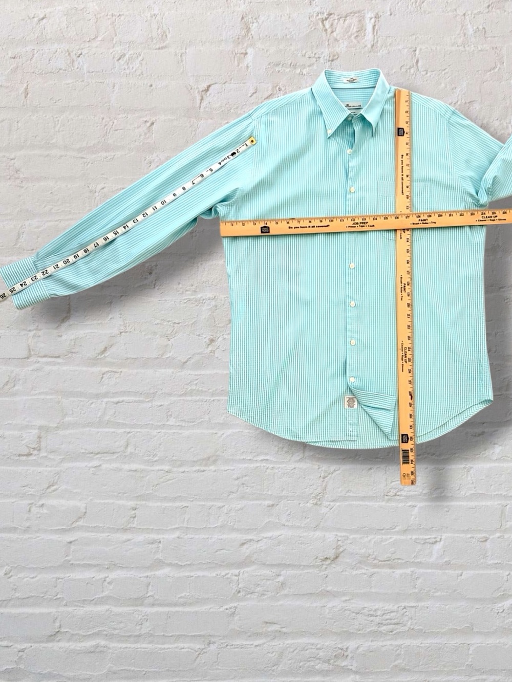 Peter Millar Crown Soft Orleans Gingham Sport Shirt Large Aqua Cotton Silk - Picture 8 of 8